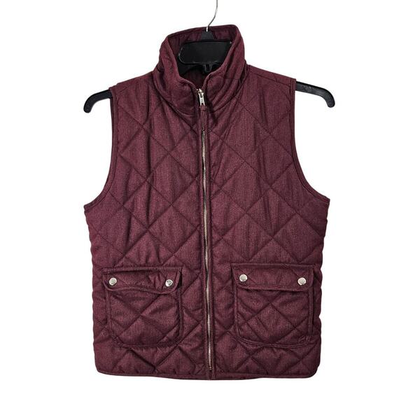 Thread & Supply Jackets & Blazers - Womens Full Zip Sleeveless Vest Puffer Jacket Burgundy. Size Medium.